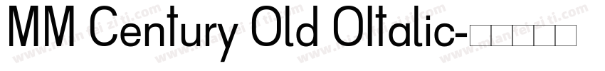 MM Century Old OItalic字体转换